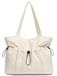 Túi Tote kẻ sọc thời trang có chất liệu Nylon để sử dụng hàng ngày Phong cách nữ đường phố