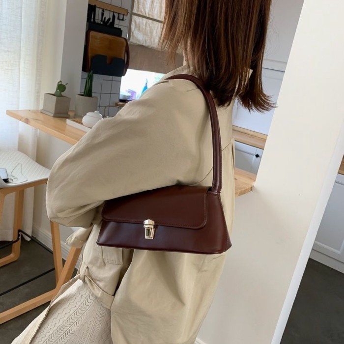 Summer New Women's Bags, Baguette Bags, Fashionable Retro Armpit Bags, Casual Atmosphere Handbag