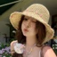 Straw Flower Straw Hat Women's Big Brim Summer Seaside Vacation Beach Face Showing Small Foldabl