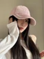 Lace Edge Pink Baseball Cap For Women, Korean Version, Versatile, Large Head, Peaked Cap, Wide B