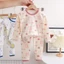 Quần Áo Thu Đông Cotton Nguyên Chất Và Quần Thu Đông Bé Trai Bộ Đồ Ngủ Ấm Áp Bé Gái Mặc Ở Nhà Qu