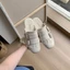 Slim Thắt Lưng Đa Năng Con La Giày Nữ Xuân Hè Mới Trơn Mũi Nửa Dép