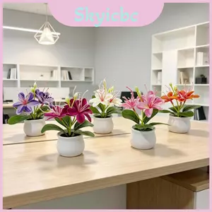 Cây cảnh hoa nhài trang trí với chất liệu nhựa để bàn đám cưới ngoài trời và sử dụng