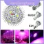Năng động Full Spectrum 28leds Phát triển ánh sáng được thiết kế để tăng trưởng thực vật tối ưu trong thủy canh và vườn trong nhà E27 Gu10 E14