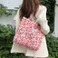 New Floral Shoulder Bags Canvas Bags Large Capacity Commuting Bags Fresh Student Versatile Tote