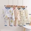 Quần Áo Thu Đông Cotton Nguyên Chất Và Quần Thu Đông Bé Trai Bộ Đồ Ngủ Ấm Áp Bé Gái Mặc Ở Nhà Qu