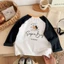 Áo thun raglan dài tay không xương cho trẻ em từ tuổi trở lên áo thun dài tay có đáy bên trong