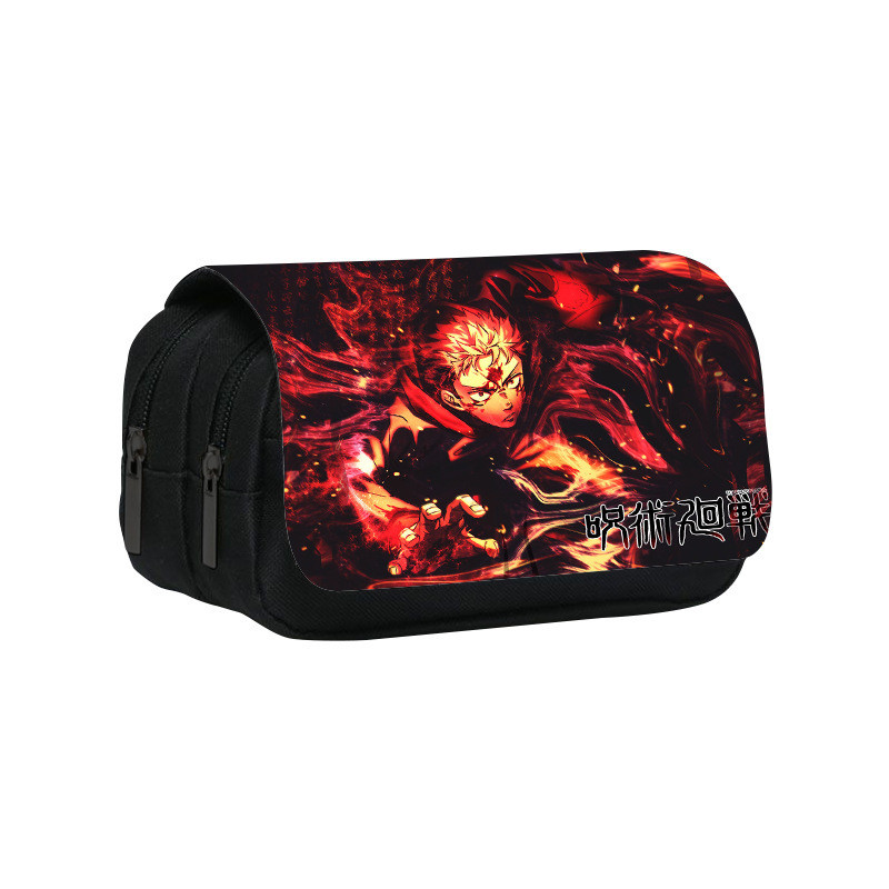 Họa tiết Kaisen Jujutsu Hai Lớp Flip Cover Học Sinh Văn Phòng Phẩm Lưu Trữ Túi Đựng Bút Chì Để Sử Dụng Trường Học