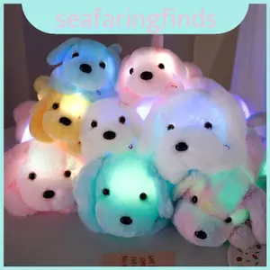 Đồ chơi chó con sang trọng đáng yêu đầy màu sắc có sự phát sáng trong bóng tối vui nhộn cho trẻ em và người sưu tập
