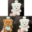 8 inch Gấu Đầu Bếp Sang Trọng Động Vật Với Tóc Dài Sang Trọng Cho Trẻ Em Quà Tặng Trưng Bày Sưu Tập Và