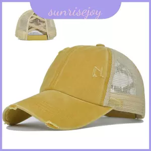 Mũ Cotton bóng chày nữ có lưới thoáng khí và vành rộng Kính chắn nắng sử dụng cho