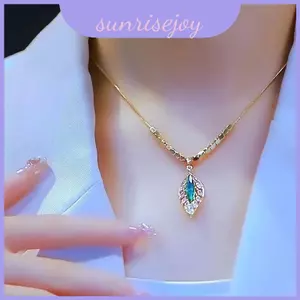 Vòng cổ độc đáo lá hợp kim dành cho nữ với dây chuyền nhiều lớp Trang sức sành điệu