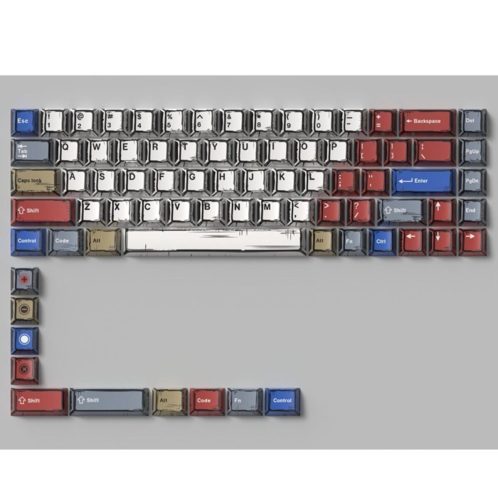 Phong cách truyện tranh Gundam Máy đầu tiên PBT Keycap 78 phím Thích ứng với atk68 Mega Lion Keycap Đề xuất giá trị cao | BigBuy360 - bigbuy360.vn