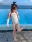 Áo tắm một mảnh trẻ em, bé gái, bé gái thời trang, áo tắm một mảnh công chúa cỡ vừa và lớn, áo t