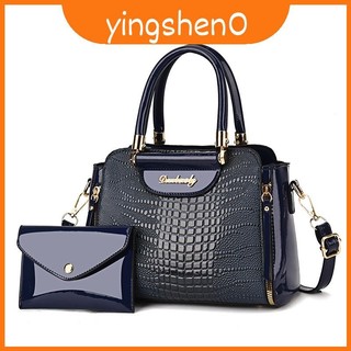 Bộ túi đeo vai Pu hai mảnh mẹ và bé chống thấm nước cá sấu thời trang