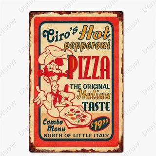 Pizza Zone Mảng Mảng Thực Phẩm Tuyệt Vời Vintage Kim Loại Ký Quán Rượu Thanh Trang Trí Nhà Cửa Tốt Nhất Tự Chế Áp Phích Ý Pizza Tường Nghệ Thuật Tấm N374