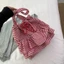 Ruffled Plaid Canvas Bag Shoulder Commuting New Internet Celebrity Japanese Student Bucket Large
