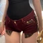 Retro Đau Khổ Gợi Cảm Quần Short Denim Nữ Eo Thấp Tính Khí Co Giãn Nâng Mông Mặc Ngoài Nóng Quần