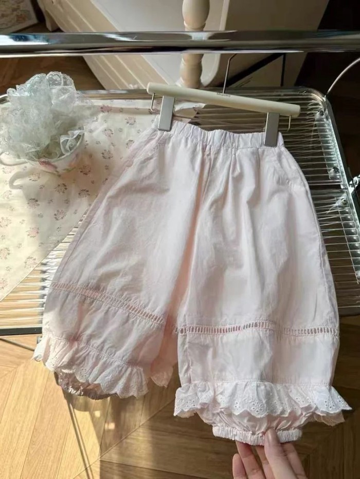 Girls Vest Suspender Girl Short-sleeved Suit Baby Casual Anti-mosquito Pants T-shirt Pants