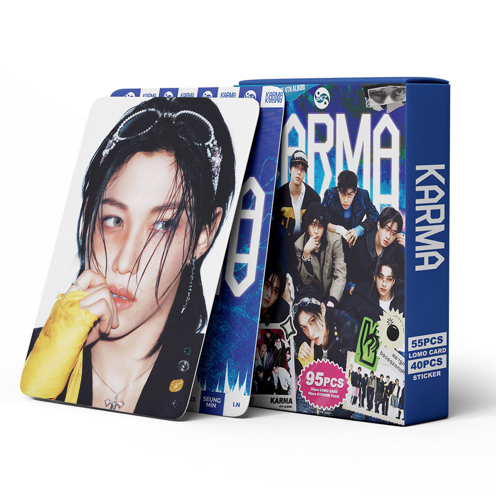 LINXX 95 Chiếc Stray Kids KARMA Album Lomo Cards Set Chất Lượng Cao 3 Inch Mini Photocards Bộ Sưu Tập Quạt Thẻ Giao Dịch Cao Cấp Ý Tưởng Quà Tặng Kpop Merch
