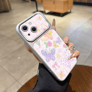 Ốp Lưng Cho iPhone 14 Pro Max 14 Plus Cửa Sổ Lớn Mờ Cao Cấp Vỏ Điện Thoại Thẩm Mỹ Nhiều Màu Sắc Bướm Và Mèo Dễ Thương Họa Tiết Thiết Kế Mới
‌