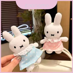 Đồ chơi mềm Miffy với váy chấm bi và dây đeo tay cho du lịch