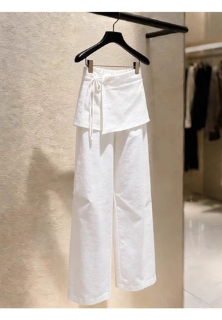Quần culotte giả một mảnh, hai mảnh kiểu dáng mới đa năng, giảm béo, quần ống rộng, rèm buông