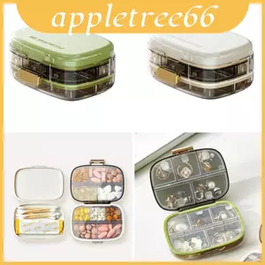 Hộp thuốc di động nhẹ có 10 ngăn để sử dụng và du lịch mở rộng