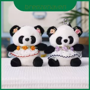 Búp bê gấu trúc dễ thương sang trọng với chất liệu ngắn sang trọng để trang trí và trang trí
