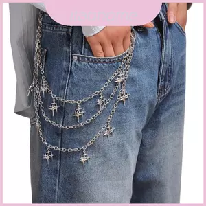 Dây chuyền thắt lưng ngôi sao lấp lánh với chi tiết tua rua cho nữ phong cách thường ngày mùa hè