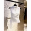 Fashion Niche Temperament White Polka Dot Print Slim Fit Stand Collar Sleeveless Top Versatil