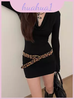Thắt lưng da nữ cổ điển có khóa chốt cho phong cách thường ngày
