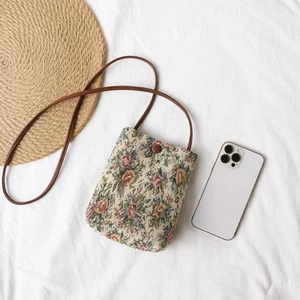 Japanese Style Forest Style Retro Canvas Literary And Artistic Versatile Mini Small Bag For Wome
