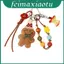 Móc khóa sang trọng Giáng sinh theo chủ đề với thiết kế cây và người bánh gừng để trang trí túi và quà tặng