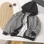 Áo khoác cardigan có mũ trùm đầu phong cách mới mùa xuân cho bé trai và bé gái, áo len sọc sành