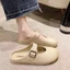 New Casual New Fashion Women's Outerwear Versatile Soft Bottom Baotou Half Drag Summer Lazy Shoe