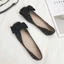 Small Fragrant Style Single Shoes For Women With Bows, Shallow Mouth Flat Shoes, Square Toe S