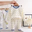 Quần Áo Thu Đông Cotton Nguyên Chất Và Quần Thu Đông Bé Trai Bộ Đồ Ngủ Ấm Áp Bé Gái Mặc Ở Nhà Qu