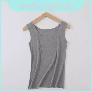 Áo thun Cotton pha trộn thời gian dành cho nữ có gân Racer Back Tank Top hoàn hảo cho Yoga