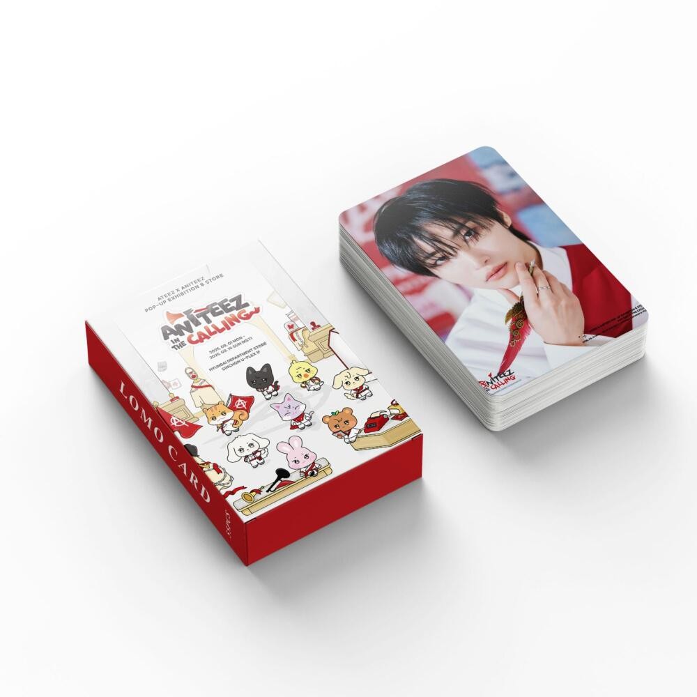 LINXX 55 CÁI ATEEZ In The Calling Pop Up Album Lomo Cards Holographic Photocards K-Pop Boy Band Fan Collection Quà tặng Hàng hóa