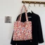 New Floral Shoulder Bags Canvas Bags Large Capacity Commuting Bags Fresh Student Versatile Tote