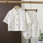 Bộ Đồ Homewear Mùa Hè Cho Trẻ Em Bé Gái Hoạt Hình Đám Mây Cotton Bộ Đồ Ngủ Bé Trai Tay Khu Phố Q
