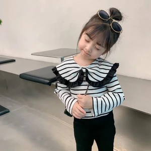 Áo Len Bé Gái Phong Cách Xuân Thu Mới Thời Trang Bé Gái Áo Dài Tay Trẻ Em Quần Áo Thu Đông Trẻ E