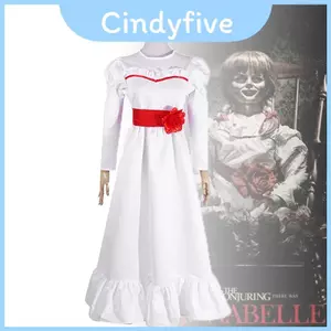 Đầm trắng búp bê kinh dị Annabelle Whimsical Váy lạ mắt đẹp cho các sự kiện Halloween