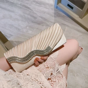 New Women's Clutch Dinner Banquet Small Bag Diamond-encrusted Hand-held Small Bag Fashion Crossb