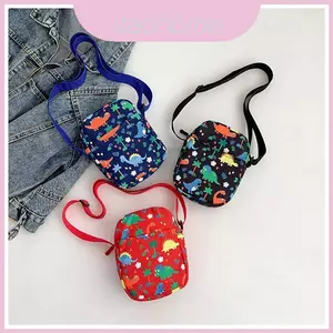 Túi đeo vai nhỏ khủng long họa tiết trẻ em có chất liệu Nylon Sử dụng thông thường