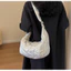 Cotton Satchel Thường Ngày Với Nước Phồng Hình Jiaozi Và Dây Đeo Đơn Cho Phong Cách Nữ Hàng Ngày