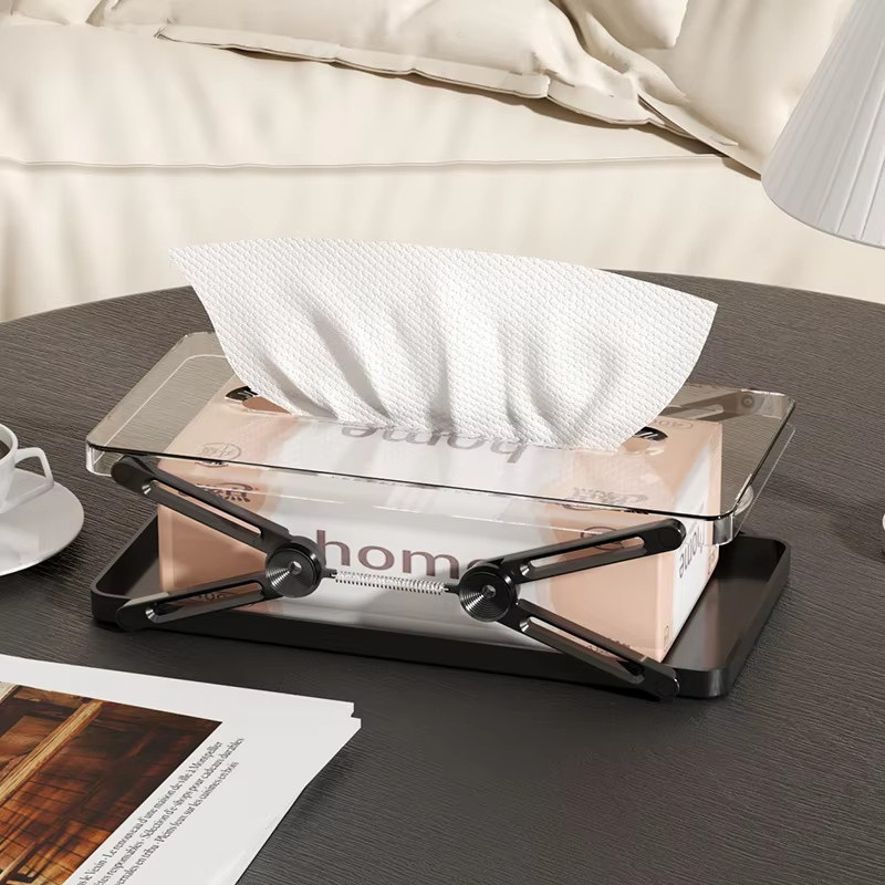 2 Chiếc Sáng Tạo Hộp Đựng Khăn Giấy Nâng Lên Thiết Kế Mùa Xuân Đa Năng Có Thể Mở Rộng Khăn Giấy Phòng Tắm Hộp Giấy Trang Trí Máy Tính Để Bàn Nhà