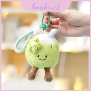 Móc khóa đồ chơi sang trọng hình dừa với chất liệu Polyester mềm cho quà tặng bé gái