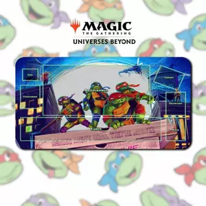 Playmat TMNT - MTG Magic The Gathering x TMNT Thiếu Niên Đột Biến Ninja Rùa Anime Trận Thẻ Khâu Cạnh Mousepad